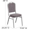 Flash Furniture 4 Pack HERCULES Series Crown Back Stacking Banquet Chair in Black Fabric – Silver Frame(Blue Fabric/Silver Frame)