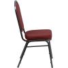 Flash Furniture 4 Pack HERCULES Series Crown Back Stacking Banquet Chair in Black Fabric – Silver Frame(Burgundy Patterned Fabric/Silver Vein Frame)