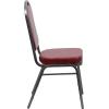 Flash Furniture 4 Pack HERCULES Series Crown Back Stacking Banquet Chair in Black Fabric – Silver Frame(Burgundy Vinyl/Silver Vein Frame)