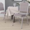 Flash Furniture 4 Pack HERCULES Series Crown Back Stacking Banquet Chair in Black Fabric – Silver Frame(Gray Dot Fabric/Silver Frame)