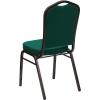 Flash Furniture 4 Pack HERCULES Series Crown Back Stacking Banquet Chair in Black Fabric – Silver Frame(Green Fabric/Gold Vein Frame)