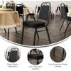 Flash Furniture 4 Pack HERCULES Series Trapezoidal Back Stacking Banquet Chair in Burgundy Patterned Fabric – Gold Frame(Black Fabric/Black Frame)