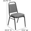 Flash Furniture 4 Pack HERCULES Series Trapezoidal Back Stacking Banquet Chair in Burgundy Patterned Fabric – Gold Frame(Gray Fabric/Silver Vein Frame)