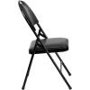 Flash Furniture 4 Pack HERCULES Series Ultra-Premium Triple Braced Burgundy Fabric Metal Folding Chair with Easy-Carry Handle(Black Vinyl/Black Frame)