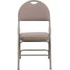 Flash Furniture 4 Pack HERCULES Series Ultra-Premium Triple Braced Burgundy Fabric Metal Folding Chair with Easy-Carry Handle(Burgundy Fabric/Gray Frame)