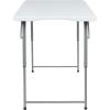 Flash Furniture 4-Foot Height Adjustable Bi-Fold Granite White Plastic Folding Table(Easy-Fold)