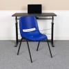 Flash Furniture 5 Pack HERCULES Series 440 lb. Capacity Kid’s Navy Ergonomic Shell Stack Chair with Black Frame and 12″ Seat Height(1)