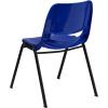 Flash Furniture 5 Pack HERCULES Series 440 lb. Capacity Kid’s Navy Ergonomic Shell Stack Chair with Black Frame and 12″ Seat Height(5)