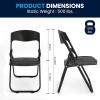 Flash Furniture 6 Pack HERCULES Series 500 lb. Capacity Heavy Duty Black Plastic Folding Chair with Built-in Ganging Brackets(Black)