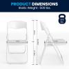 Flash Furniture 6 Pack HERCULES Series 500 lb. Capacity Heavy Duty Black Plastic Folding Chair with Built-in Ganging Brackets(White)