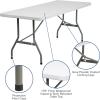 Flash Furniture 6-Foot Granite White Plastic Folding Table