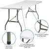 Flash Furniture 8-Foot Granite White Plastic Folding Table