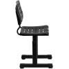 Flash Furniture Adjustable Height Black Student Chair with Black Pedestal Frame(Set of 1  Seat Height 16.5-18.5″)