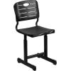 Flash Furniture Adjustable Height Black Student Chair with Black Pedestal Frame(Set of 12  Seat Height 16.5-18.5″)