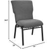 Flash Furniture Advantage Mixed Tan Discount Church Chair – 21 in. Wide(Black Marble Fabric/Black Frame)