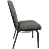 Flash Furniture Advantage Mixed Tan Discount Church Chair – 21 in. Wide(Charcoal Gray Fabric/Silver Vein Frame)