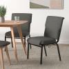 Flash Furniture Advantage Mixed Tan Discount Church Chair – 21 in. Wide(Charcoal Gray Fabric/Silver Vein Frame)