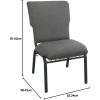 Flash Furniture Advantage Mixed Tan Discount Church Chair – 21 in. Wide(Fossil Fabric/Black Frame)