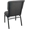 Flash Furniture Advantage Mixed Tan Discount Church Chair – 21 in. Wide(Fossil Fabric/Black Frame)