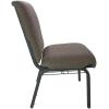 Flash Furniture Advantage Mixed Tan Discount Church Chair – 21 in. Wide(Jute Fabric/Black Frame)