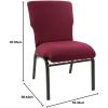 Flash Furniture Advantage Mixed Tan Discount Church Chair – 21 in. Wide(Maroon Fabric/Gold Vein Frame)