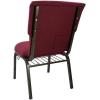 Flash Furniture Advantage Mixed Tan Discount Church Chair – 21 in. Wide(Maroon Fabric/Gold Vein Frame)