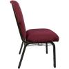 Flash Furniture Advantage Mixed Tan Discount Church Chair – 21 in. Wide(Maroon Fabric/Gold Vein Frame)