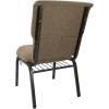 Flash Furniture Advantage Mixed Tan Discount Church Chair – 21 in. Wide(Mixed Tan Fabric/Gold Vein Frame)