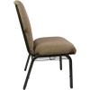 Flash Furniture Advantage Mixed Tan Discount Church Chair – 21 in. Wide(Mixed Tan Fabric/Gold Vein Frame)