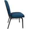 Flash Furniture Advantage Mixed Tan Discount Church Chair – 21 in. Wide(Navy Fabric/Silver Vein Frame)
