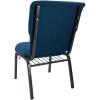 Flash Furniture Advantage Mixed Tan Discount Church Chair – 21 in. Wide(Navy Fabric/Silver Vein Frame)