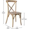 Flash Furniture Advantage Natural With White Grain X-Back Chair