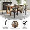 Flash Furniture Advantage X-Back Chair with Metal Bracing and Fruitwood Seat(Black/Fruitwood)