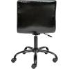Flash Furniture Alan Office Task Chair – Brown Vinyl – Chrome Frame – Armless – Ribbed Back and Seat – Low Back Design(Black)