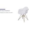 Flash Furniture Allure Series Transparent Side Chair with Gold Base(Set of 2)
