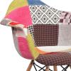 Flash Furniture Alonza Series Milan Patchwork Fabric Chair with Wooden Legs