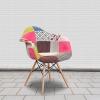 Flash Furniture Alonza Series Milan Patchwork Fabric Chair with Wooden Legs