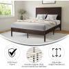 Flash Furniture Asher Solid Wood Platform Bed with Wooden Slats and Headboard, No Box Spring Needed, King Size, Light Brown(Dark Brown)