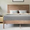 Flash Furniture Asher Solid Wood Platform Bed with Wooden Slats and Headboard, No Box Spring Needed, King Size, Light Brown(Light Brown)