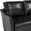 Flash Furniture Asti Upholstered Sofa in Black LeatherSoft