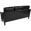 Flash Furniture Asti Upholstered Sofa in Black LeatherSoft