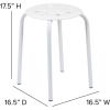 Flash Furniture Bailey Plastic Nesting Stack Stools, 17.5″Height, Black (5 Pack)(Assorted)