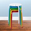 Flash Furniture Bailey Plastic Nesting Stack Stools, 17.5″Height, Black (5 Pack)(Assorted)