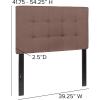 Flash Furniture Bedford Box Stitch Tufted Upholstered Twin Size Headboard in Black Fabric(Camel)