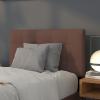 Flash Furniture Bedford Box Stitch Tufted Upholstered Twin Size Headboard in Black Fabric(Dark Brown)