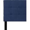 Flash Furniture Bedford Box Stitch Tufted Upholstered Twin Size Headboard in Black Fabric(Navy)