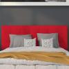 Flash Furniture Bedford Box Stitch Tufted Upholstered Twin Size Headboard in Black Fabric(Red)