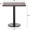 Flash Furniture Bennett 24″ x 30″ Solid Wood Commercial Indoor Tabletop in Dark Brown with 18″ Round Dining Height Black Cast Iron Base, 300 lb. Static Capacity(Dark Brown Top/Black Base)