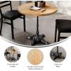 Flash Furniture Bennett 30″ Round Solid Wood Commercial Indoor Tabletop in Dark Brown with 22.75″ Rust-Resistant Black Cast Iron Bistro Base, 200 lb. Static Capacity(Natural Top/Black Base)