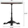 Flash Furniture Bennett 30″ Round Solid Wood Commercial Indoor Tabletop in Dark Brown with 22.75″ Rust-Resistant Black Cast Iron Bistro Base, 200 lb. Static Capacity(Dark Brown Top/Black Base)